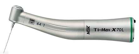 Winkelstück, endodontisch - Ti-Max X70 - 64:1 Untersetzung (grün), für Luftmotoren - ohne Licht