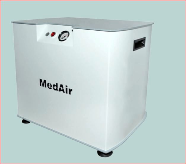 MED-AIR 3 Kompressor, ölfrei OHNE Trockenlufteinrichtung SEHR leise 50 dB-1m